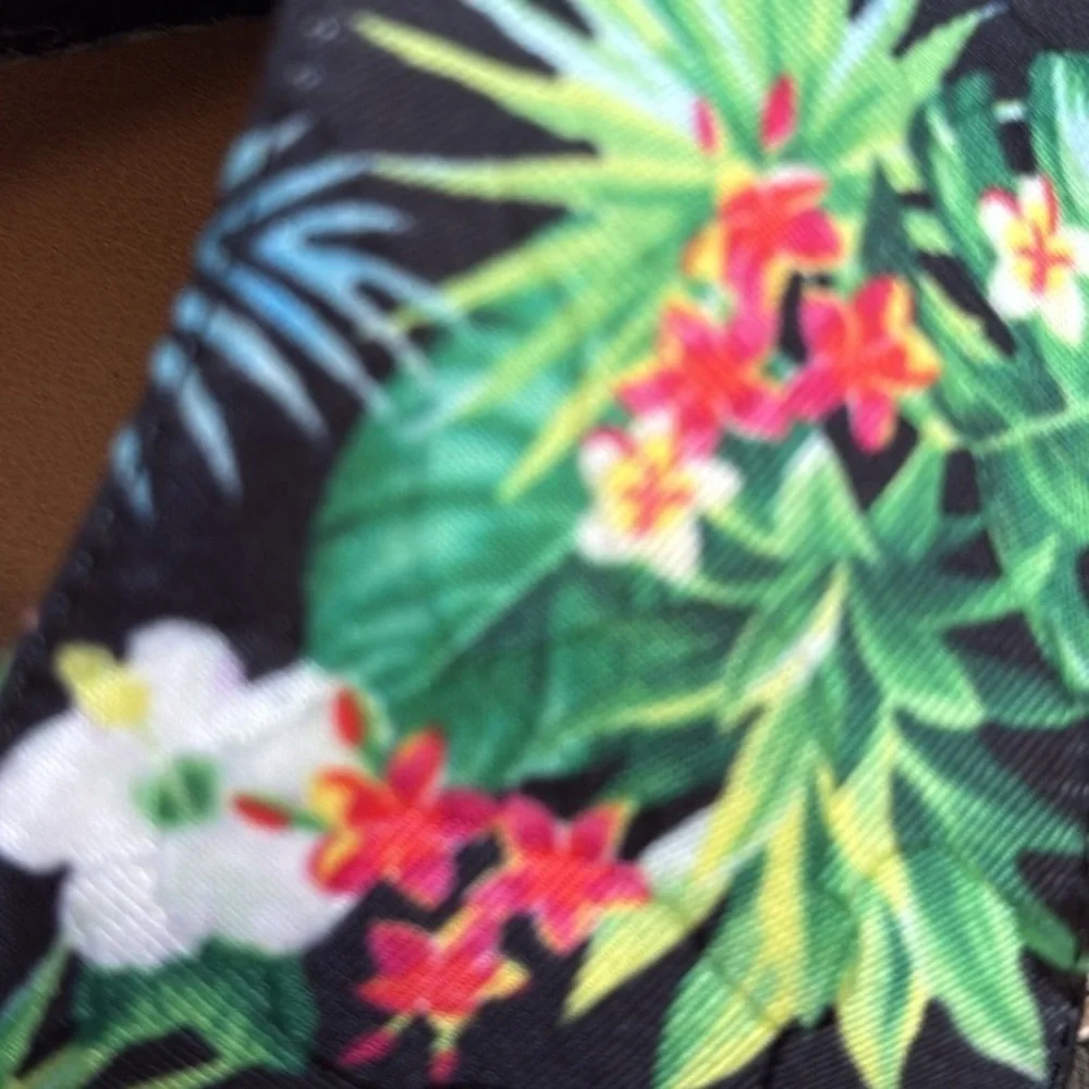 Cory View Sandals Green Floral Print Wide Width Size 12WW - Picture 10 of 11